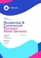 Pressure Washing Proposal Template