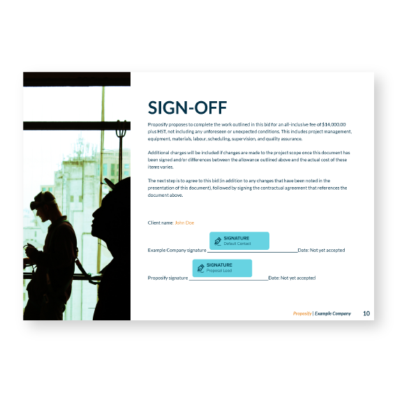 Construction Bid Template