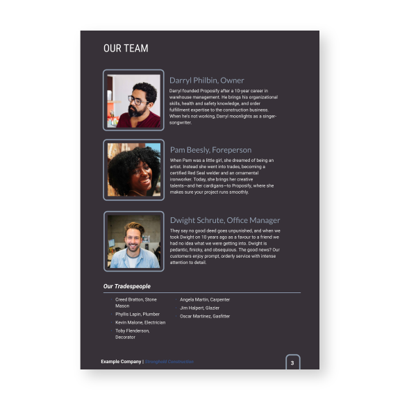 Construction Job Template