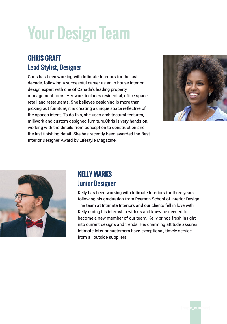 Interior Design Proposal Template