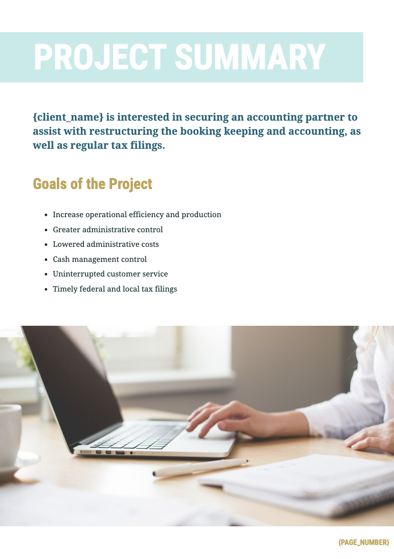 Accounting Proposal Template