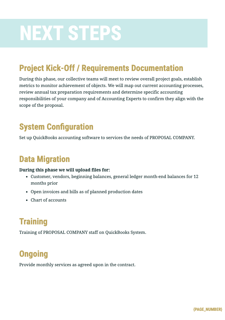 Accounting Proposal Template