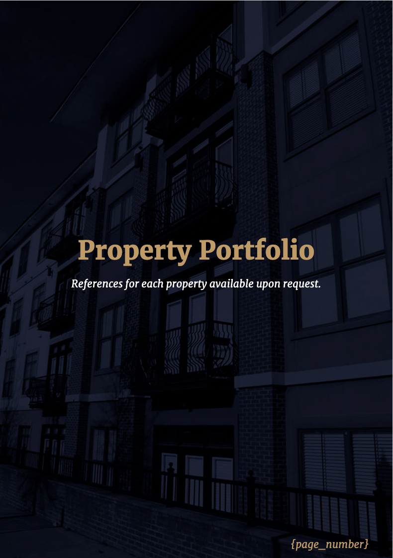 Property Management Proposal Template