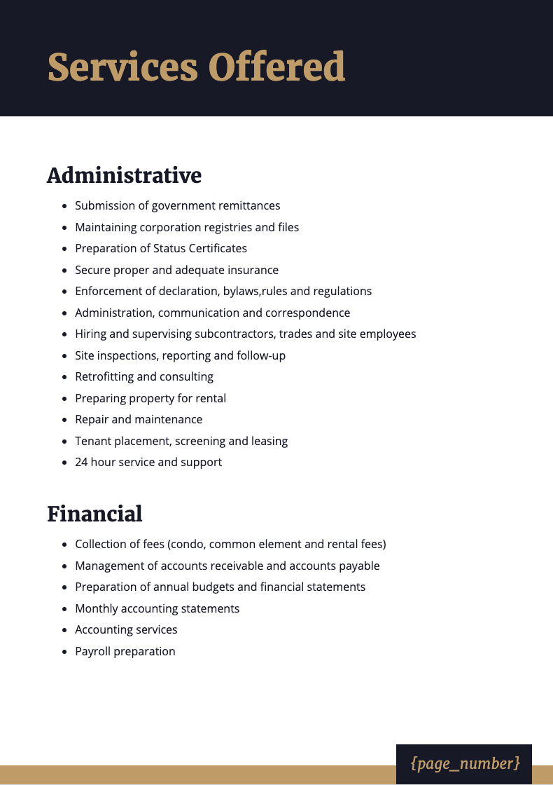 Property Management Proposal Template