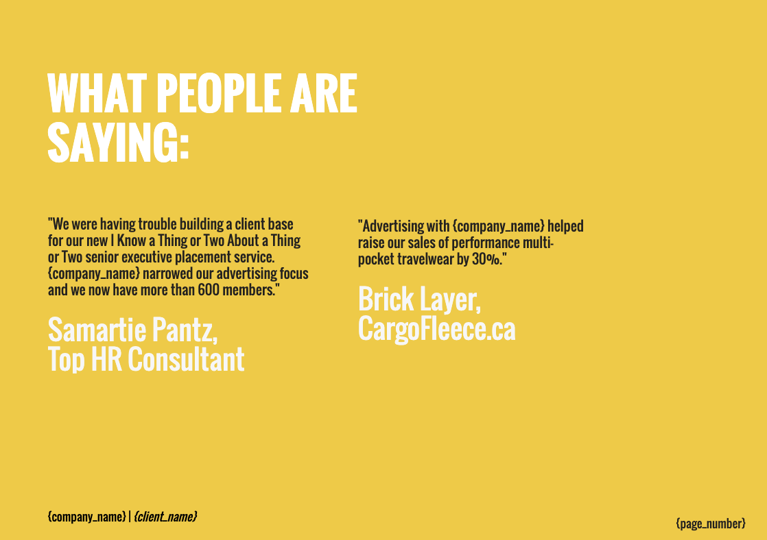 Advertising Proposal Template