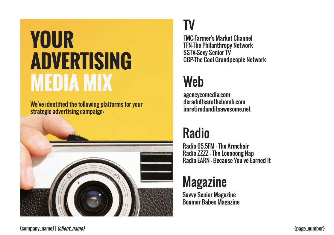 Advertising Proposal Template