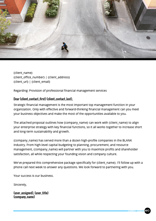 Financial Services Proposal Template