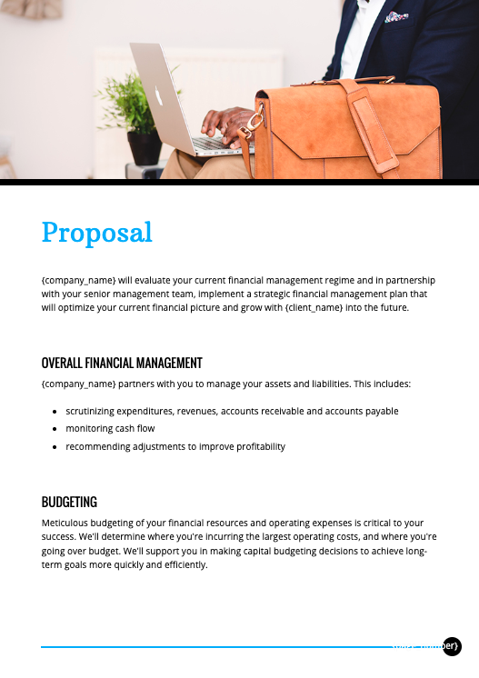 Financial Services Proposal Template