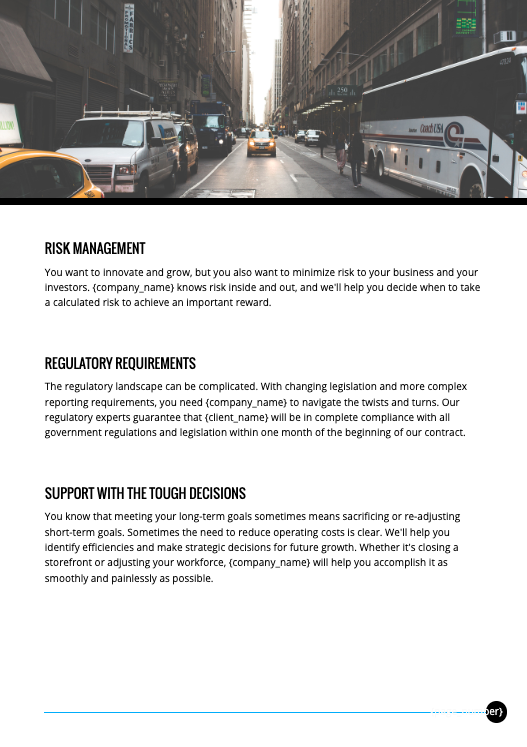 Financial Services Proposal Template