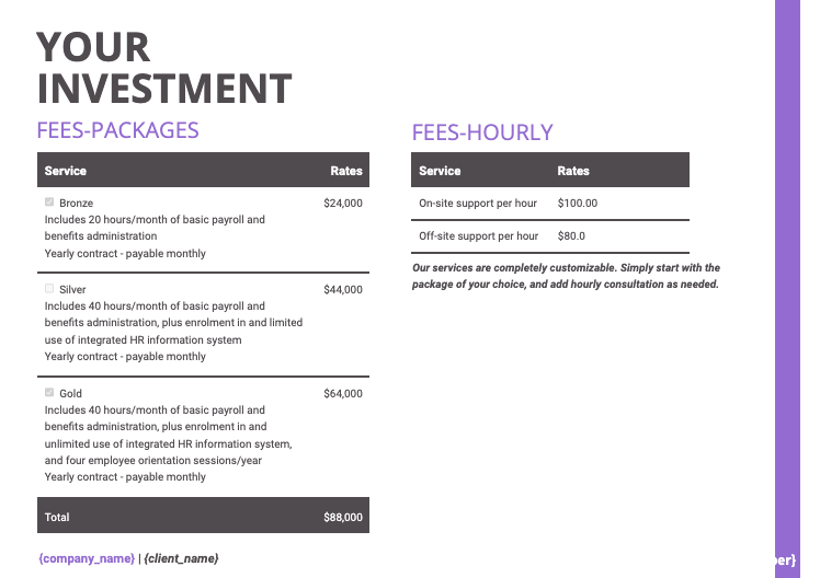 Human Resources Proposal Template
