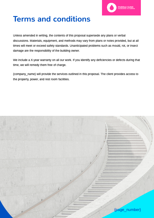 Pressure Washing Proposal Template