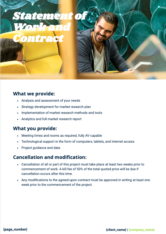 Market Research Proposal Template