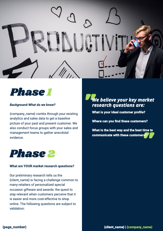 Market Research Proposal Template