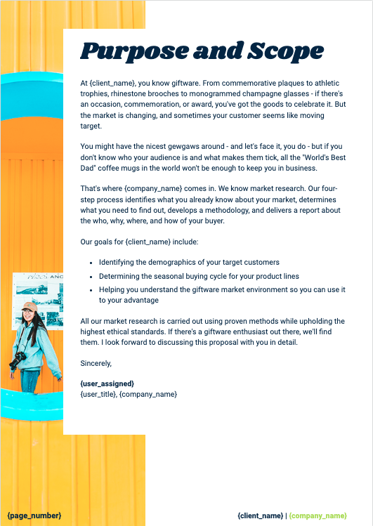 Market Research Proposal Template