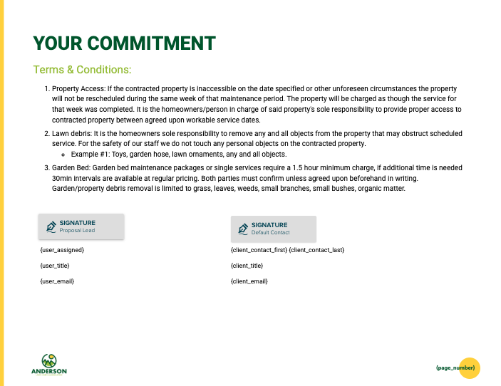 Lawn Care Proposal Template